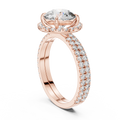 Premium Round Diamond Halo Ring | Gold Luxury Bridal Ring