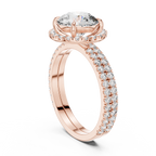 Premium Round Diamond Halo Ring | Gold Luxury Bridal Ring