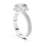 Premium Round Diamond Halo Ring | Gold Luxury Bridal Ring
