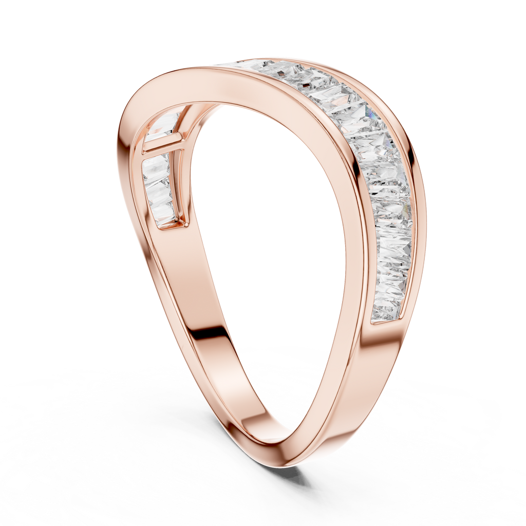 Designer Halo Diamond Ring | Double Band  Gold Bridal Ring