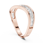 Designer Halo Diamond Ring | Double Band  Gold Bridal Ring