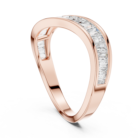 Designer Halo Diamond Ring | Double Band  Gold Bridal Ring