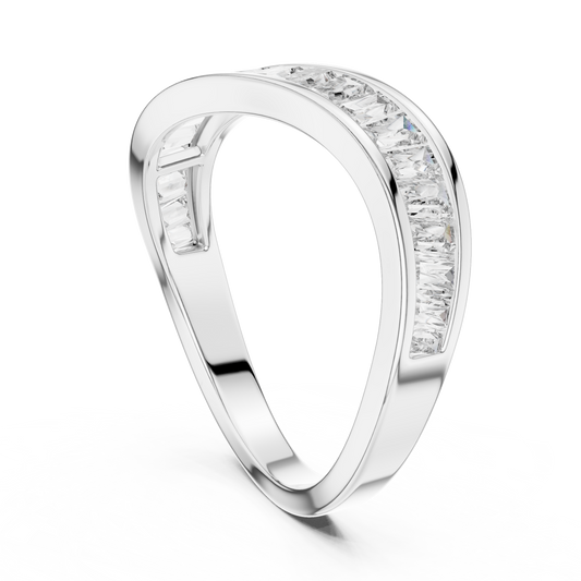 Designer Halo Diamond Ring | Double Band  Gold Bridal Ring