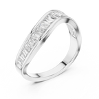 Designer Halo Diamond Ring | Double Band  Gold Bridal Ring