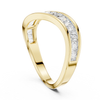 Designer Halo Diamond Ring | Double Band  Gold Bridal Ring