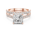 Princess-Cut Lab Grown Diamond Halo Bridal Ring