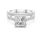 Princess-Cut Lab Grown Diamond Halo Bridal Ring
