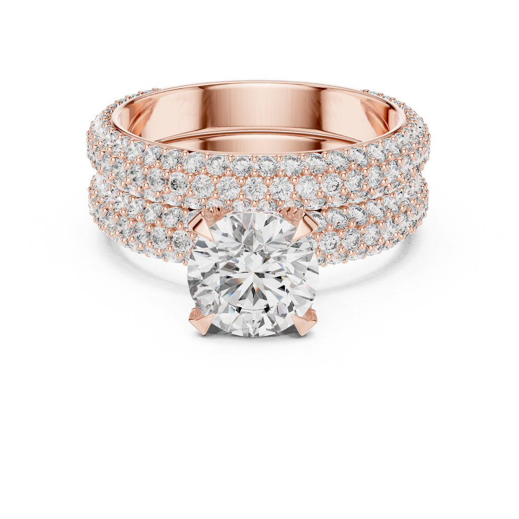 Celestial Pavé Lab Grown Diamond Solitaire Ring.