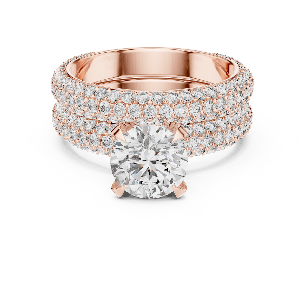 Celestial Pavé Lab Grown Diamond Solitaire Ring.