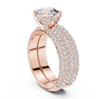 Timeless Double Halo Diamond Engagement Ring | Designer Gold Jewelry