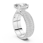 Luxe Emerald Cut Diamond Engagement Ring | Double Halo Gold Ring