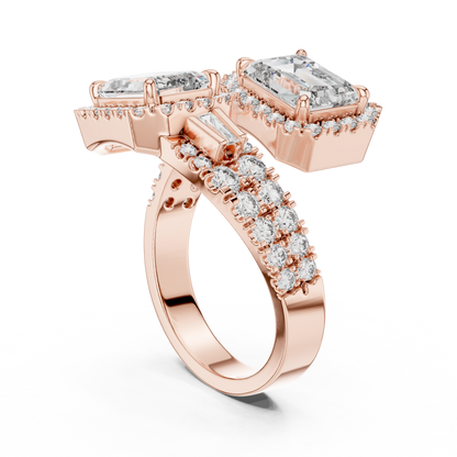 Diamond Engagement Ring | Double Halo Gold Ring