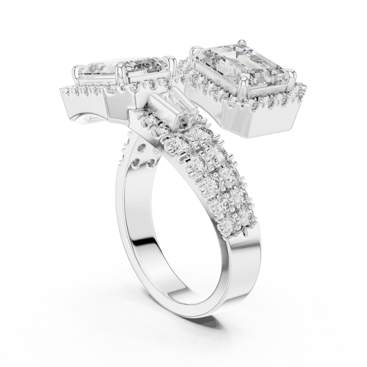 Diamond Engagement Ring | Double Halo Gold Ring