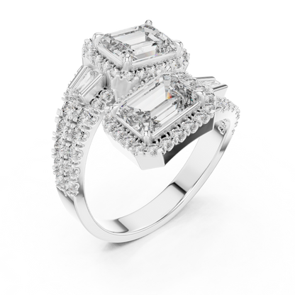 Diamond Engagement Ring | Double Halo Gold Ring