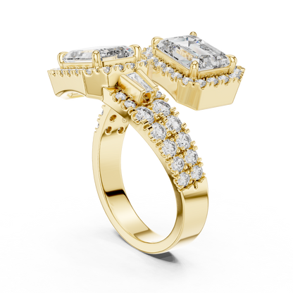 Diamond Engagement Ring | Double Halo Gold Ring