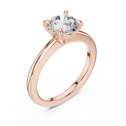 Classic Round Cut Solitaire Engagement Ring.