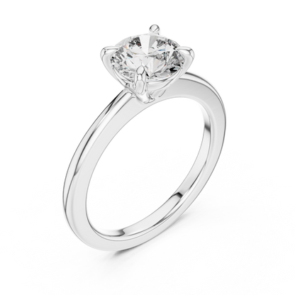 Classic Round Cut Solitaire Engagement Ring.