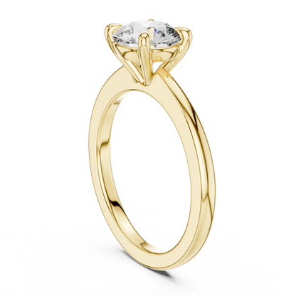 Classic Round Cut Solitaire Engagement Ring.