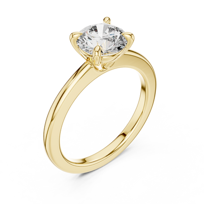 Classic Round Cut Solitaire Engagement Ring.