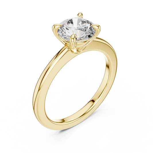 Classic Round Cut Solitaire Engagement Ring.