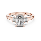 Regal Emerald-Cut Lab Grown Diamond Three-Stone Ring