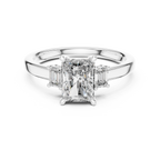 Regal Emerald-Cut Lab Grown Diamond Three-Stone Ring