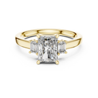 Regal Emerald-Cut Lab Grown Diamond Three-Stone Ring