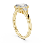 Radiant Center Stone with Tapered Emerald-Cut Accents