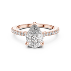 Pear Radiance Lab Grown Diamond Solitaire Engagement Ring