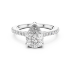 Pear Radiance Lab Grown Diamond Solitaire Engagement Ring