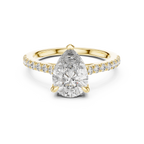 Pear Radiance Lab Grown Diamond Solitaire Engagement Ring
