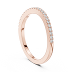 Round Cut Diamond Pave Band for Stacking and Weddings
