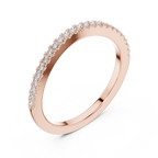 Round Cut Diamond Pave Band for Stacking and Weddings