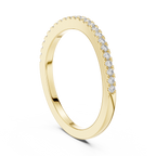 Round Cut Diamond Pave Band for Stacking and Weddings
