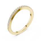 Round Cut Diamond Pave Band for Stacking and Weddings