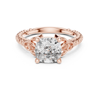 Cushion Cut Diamond Ring with Braided