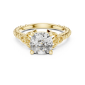 Cushion Cut Diamond Ring with Braided