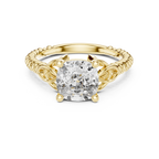 Cushion Cut Diamond Ring with Braided