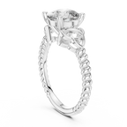 Cushion Cut Diamond Ring with Braided