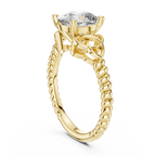 Cushion Cut Diamond Ring with Braided