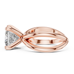 Princess Cut Ring with Interlocking Split Shank