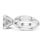 Princess Cut Ring with Interlocking Split Shank