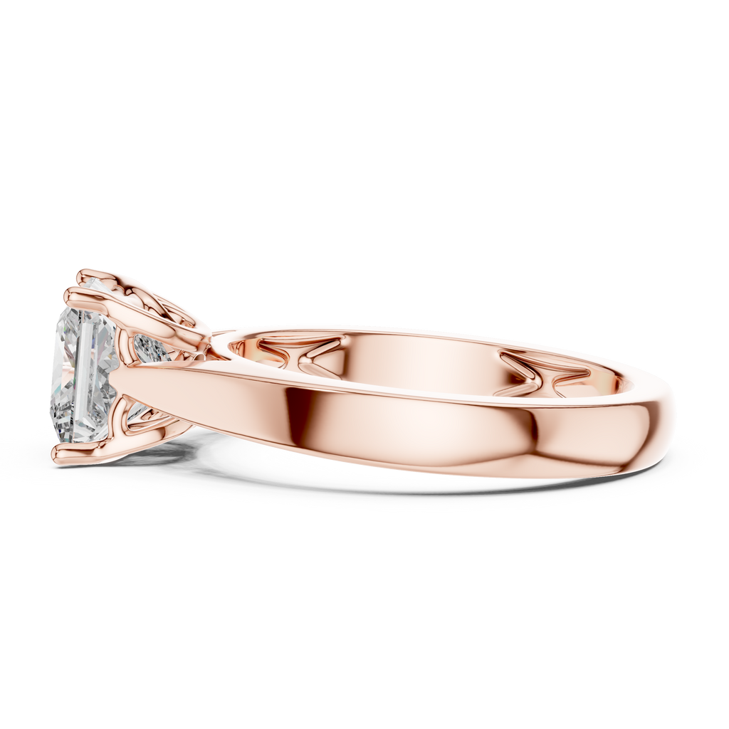 Princess Cut Diamond in an Ornate Filigree Setting