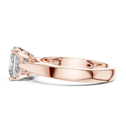 Princess Cut Diamond in an Ornate Filigree Setting