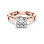 Princess Cut Diamond in an Ornate Filigree Setting