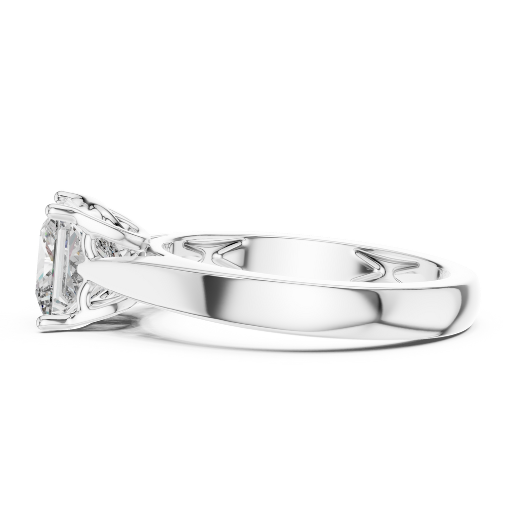 Princess Cut Diamond in an Ornate Filigree Setting