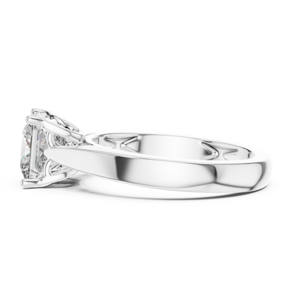 Princess Cut Diamond in an Ornate Filigree Setting