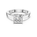 Princess Cut Diamond in an Ornate Filigree Setting
