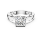 Princess Cut Diamond in an Ornate Filigree Setting