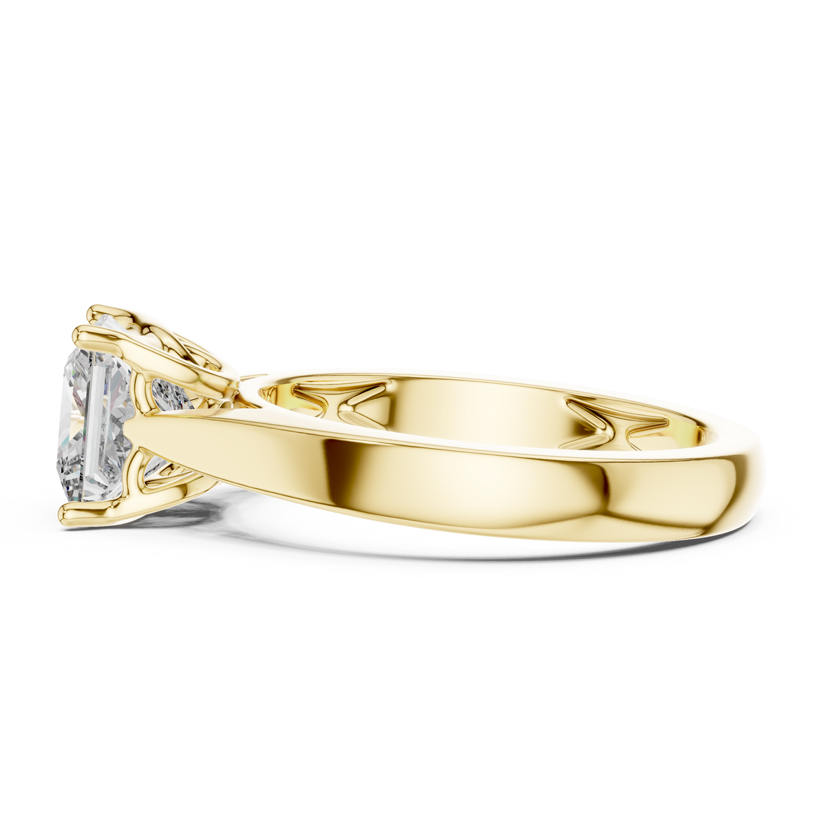 Princess Cut Diamond in an Ornate Filigree Setting